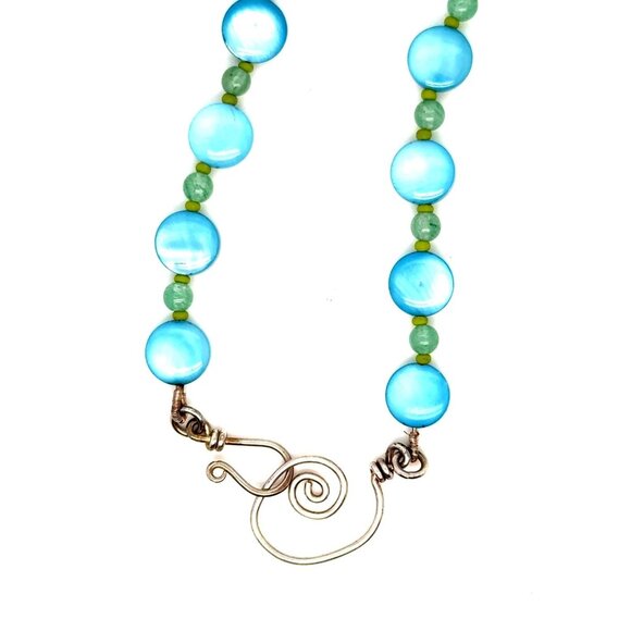 Beaded Swirl Clasp Necklace - Picture 1 of 5